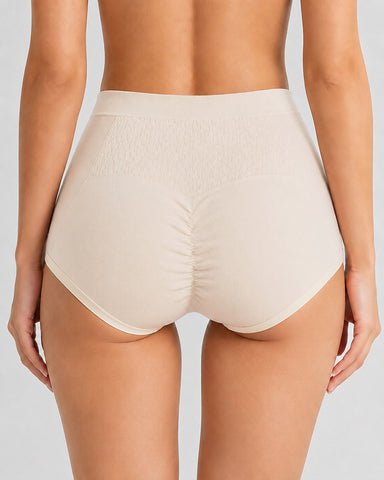 5-Pack Pure Cotton High Waist Seamless Comfort Briefs
