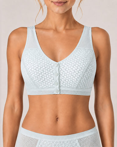 Breathable Front Closure Wireless Bra
