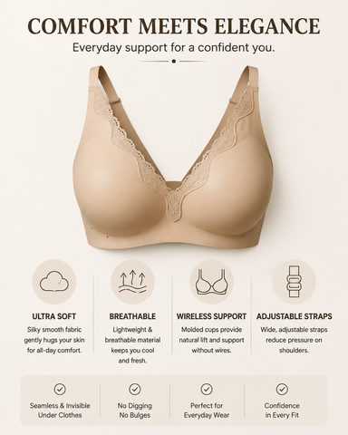 Plus Size Deep V  Push Up Bra