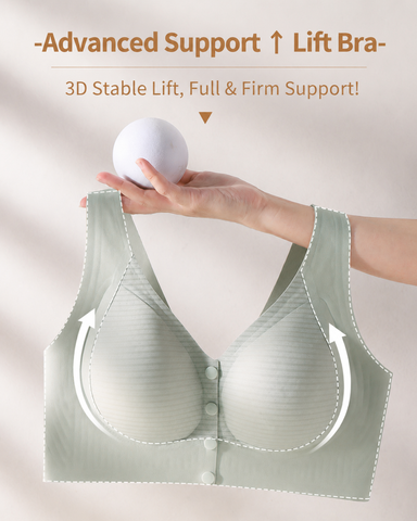 Plus Size Front-Close Seamless Push-Up Vest Bra