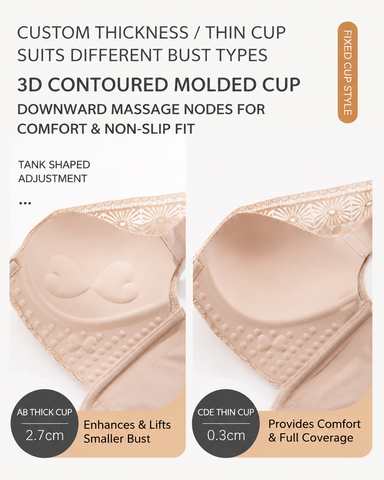 Front Closure Lace Support Bra
