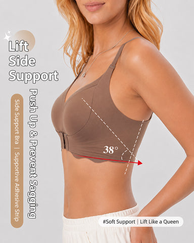 Front Closure Seamless Deep V Comfort Bra