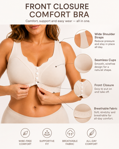 Front Closure Full Coverage Bra