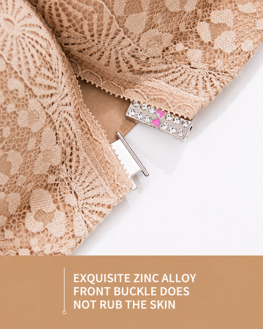 Front Closure Lace Support Bra