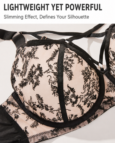 Plus Size Sexy Push-Up Breathable Mesh Full Cup Bra