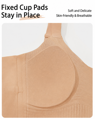 Front Zipper Seamless Push Up Breathable Vest Bra