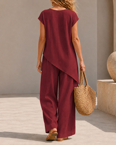Casual Linen Two-Piece Set