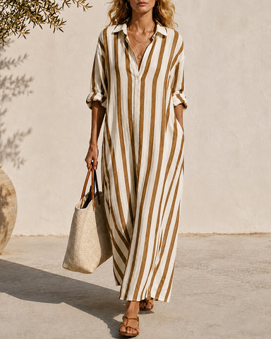 Coastal Stripe Easy Maxi Dress