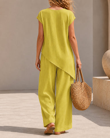 Casual Linen Two-Piece Set