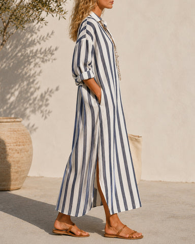 Coastal Stripe Easy Maxi Dress