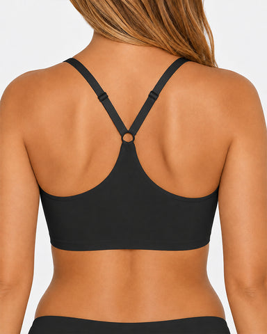 Front Closure Deep V Seamless Wirefree Bra