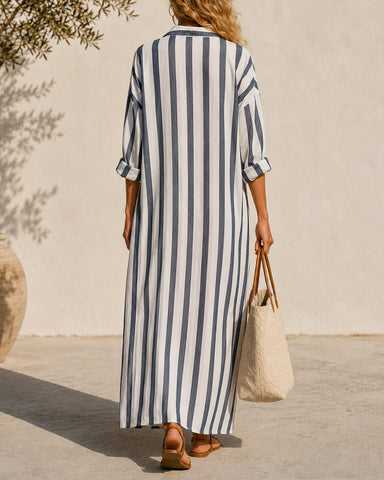 Coastal Stripe Easy Maxi Dress