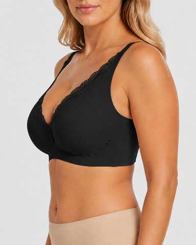 Plus Size Deep V  Push Up Bra