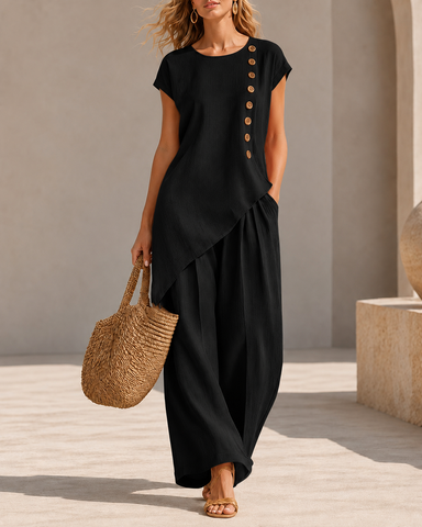 Casual Linen Two-Piece Set