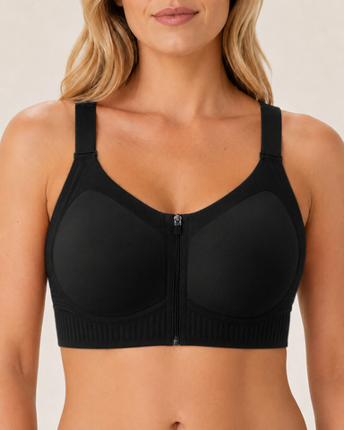 Front Zipper Seamless Push Up Breathable Vest Bra