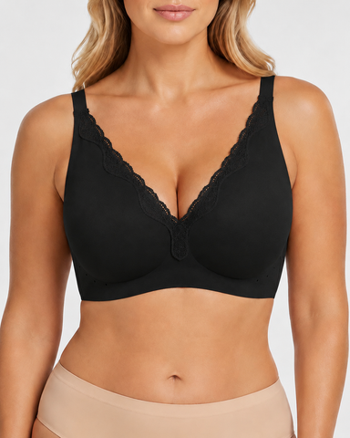 Plus Size Deep V  Push Up Bra