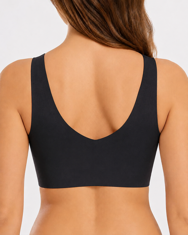 Plus Size Front-Close Seamless Push-Up Vest Bra