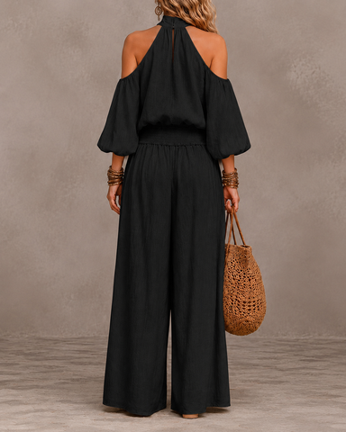 Off-Shoulder Wide-Leg Jumpsuit