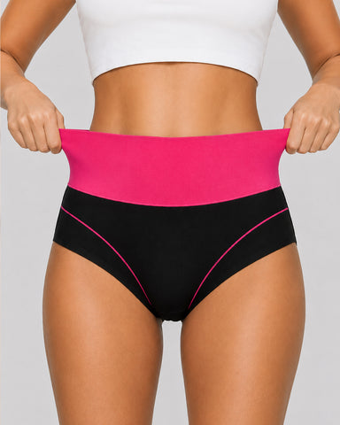 Seamless High-Waist Cotton Briefs