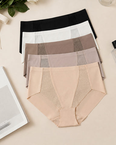 5-Pack Seamless Ice Silk See-Through Mesh Panties