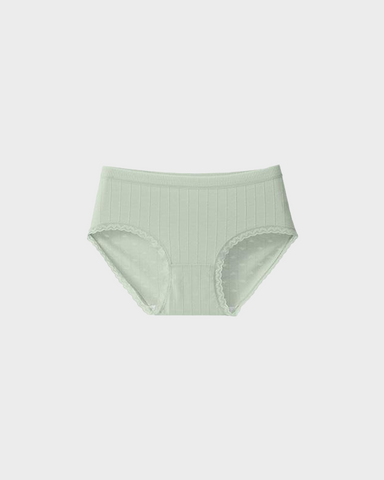 Fresh Lace-Trim Cotton Panties