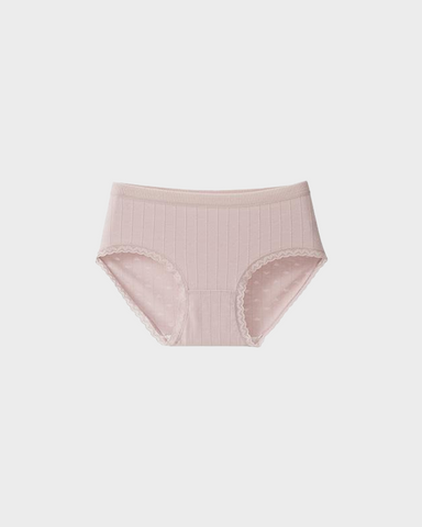 Fresh Lace-Trim Cotton Panties