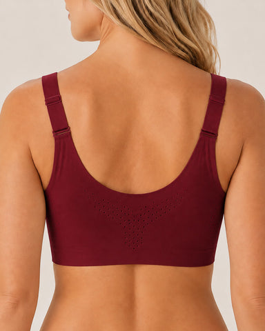 Front Zipper Seamless Push Up Breathable Vest Bra