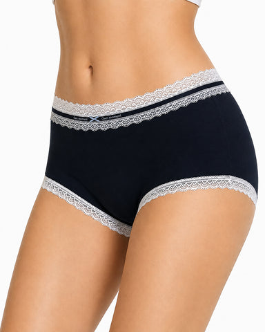 5-Pack Pure Cotton Lace Trim Panties