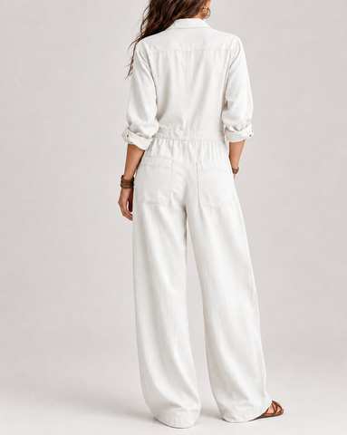 Relaxed Button-Front Jumpsuit