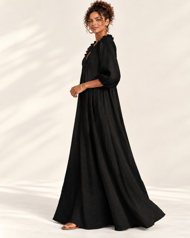 Women's Cotton Linen Maxi Dress