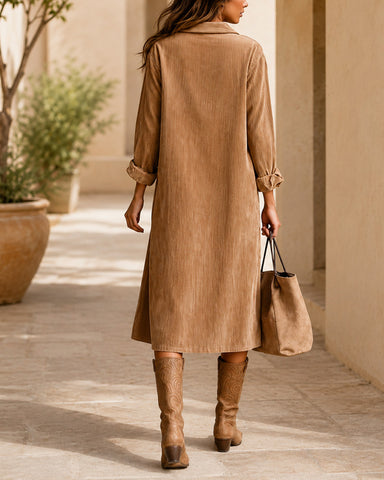 Autumn Ease Shirt Dress