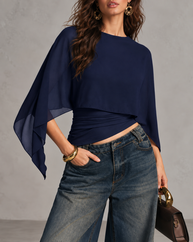 Flowy Cape Sleeve Top