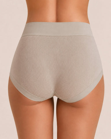 5-Pack Ribbed Cotton High-Waist Briefs