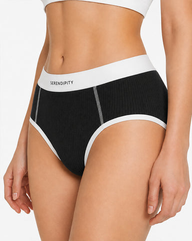 5-Pack Colorblock Ribbed Cotton Briefs