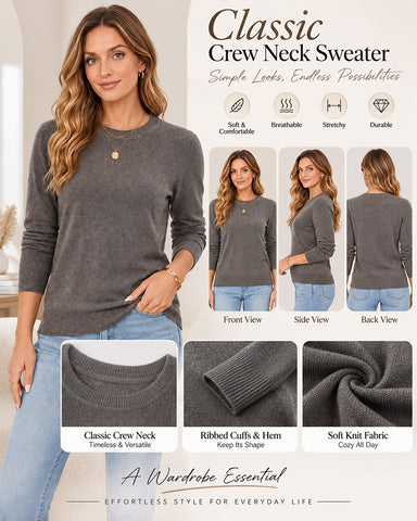 Casual Wool Blend Long Sleeve Sweater
