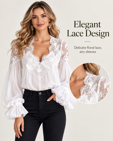 Romantic Chiffon Lace Top