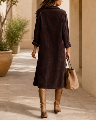 Autumn Ease Shirt Dress