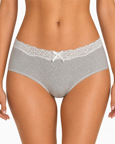 5-Pack Pure Cotton Breathable Lace Trim Panties