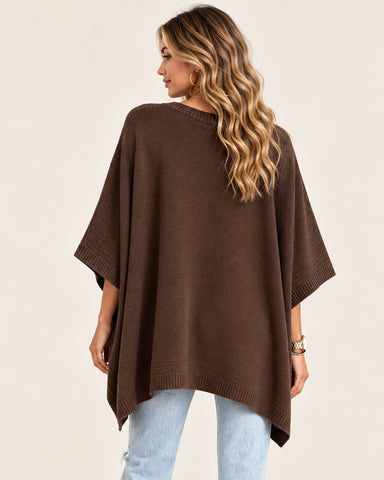 Women's Oversized Batwing Sleeve Knit Top
