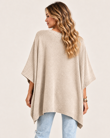 Women's Oversized Batwing Sleeve Knit Top