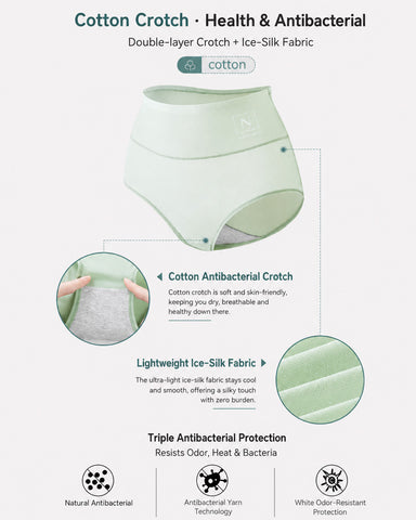 5-Pack Ice Silk High-Waisted Panties