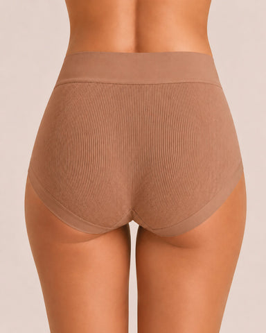 5-Pack Ribbed Cotton High-Waist Briefs