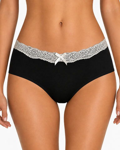 5-Pack Pure Cotton Breathable Lace Trim Panties