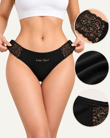 Women's Lace-Trim Bikini Panties – 6-Pack