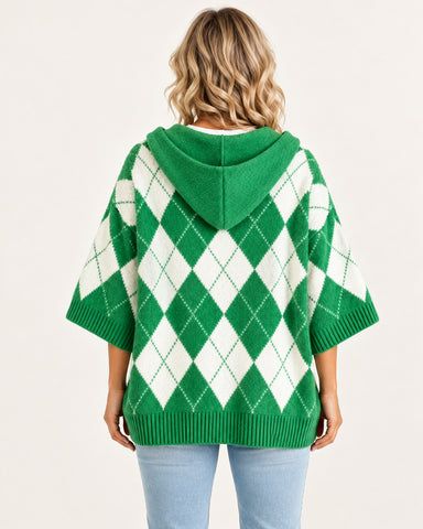 Argyle Hooded Sweater