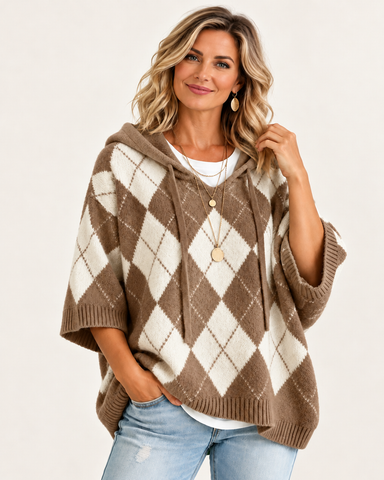 Argyle Hooded Sweater