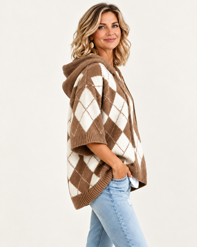 Argyle Hooded Sweater