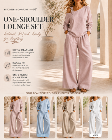 Soft One-Shoulder Lounge Set