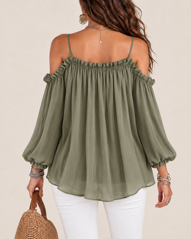 Elegant Off Shoulder Loose Fit Blouse