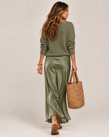 Satin Skirt Set for Women